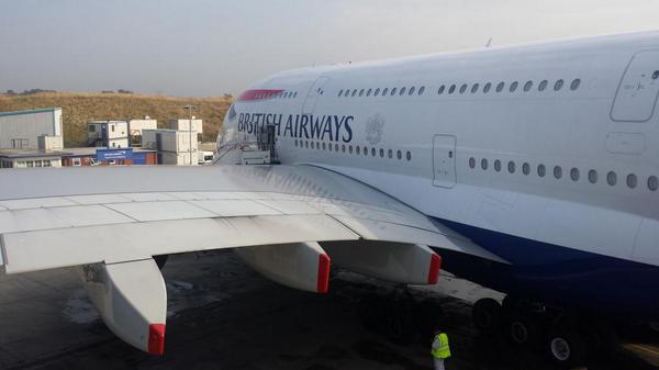 Lee_Halford's tweet photo. Just another day at work ;) #avgeek #engineering #xlec #a380 http://t.co/o0wGC3fIWw
