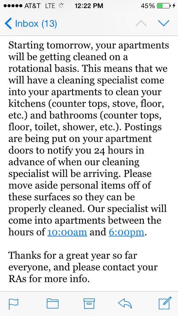 GranadaProblems's tweet photo. Having to leave the room for the cleaning specialist #GranadaProblems http://t.co/7FyarqG73t