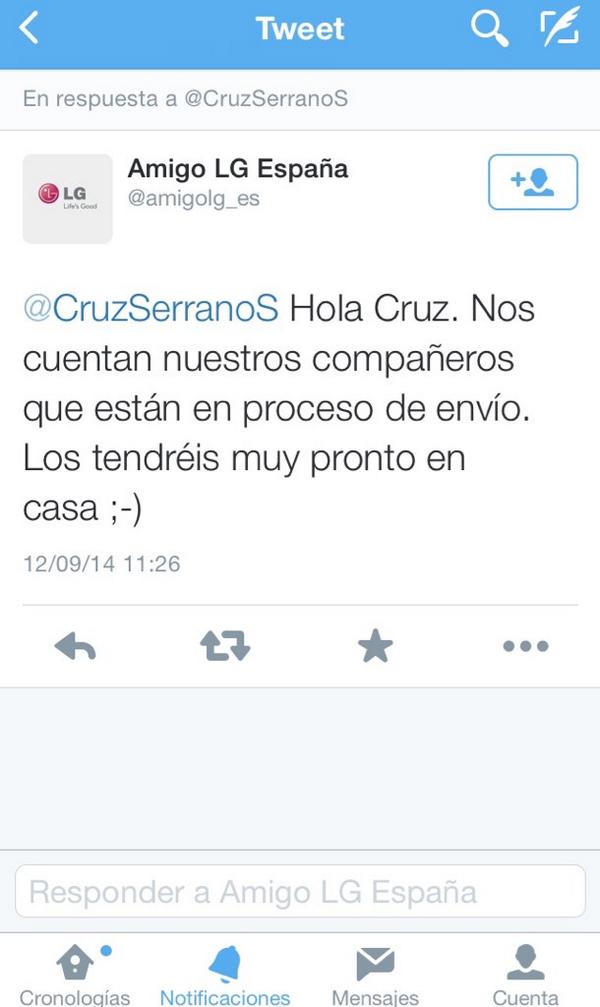 CruzSerranoS's tweet photo. No hay derecho que @LG_ES @amigolg_es mientan con esa facilidad #lg_es #engaño #sinconfianza http://t.co/FwJmuBLQ7v