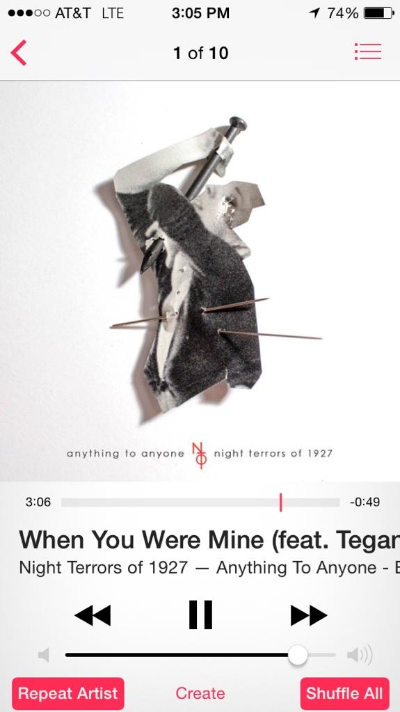 PocketsYou's tweet photo. This record doe. 👌 @nto1927 @teganandsara #WhenYouWereMine #AnythingToAnyone http://t.co/kDuANYlk0H