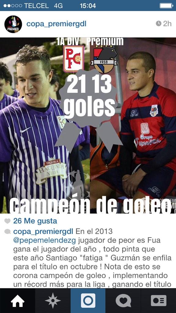 Felicitamos al BI Campeón de goleo <a href="/santiagogzmnda/">santiago Guzman</a> #Grande #Goleador @copa_premiergdl