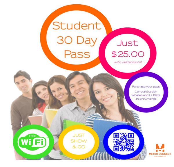 RgvMetroConnect's tweet photo. Students get your 30 day pass today for only $25. #stayconnected #metroconnect http://t.co/YgwFPGQgY8