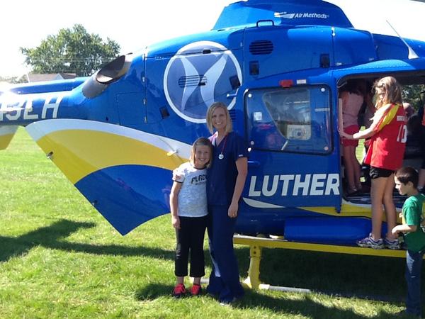 MNEStearley2nd's tweet photo. Great visit today from Mrs. Rosen to talk about being a nurse. Added bonus: A visit from Lutheran Air! #helicopterfun http://t.co/XDaGNo6fHr