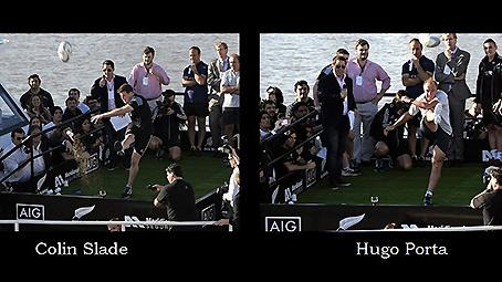 aplenorugby's tweet photo. #VIDEO Mirá el desafío que le jugó #HugoPorta al jugador de los #AllBlacks #ColinSlade >> http://t.co/yXHhfjYAQO http://t.co/u4FioPluk3