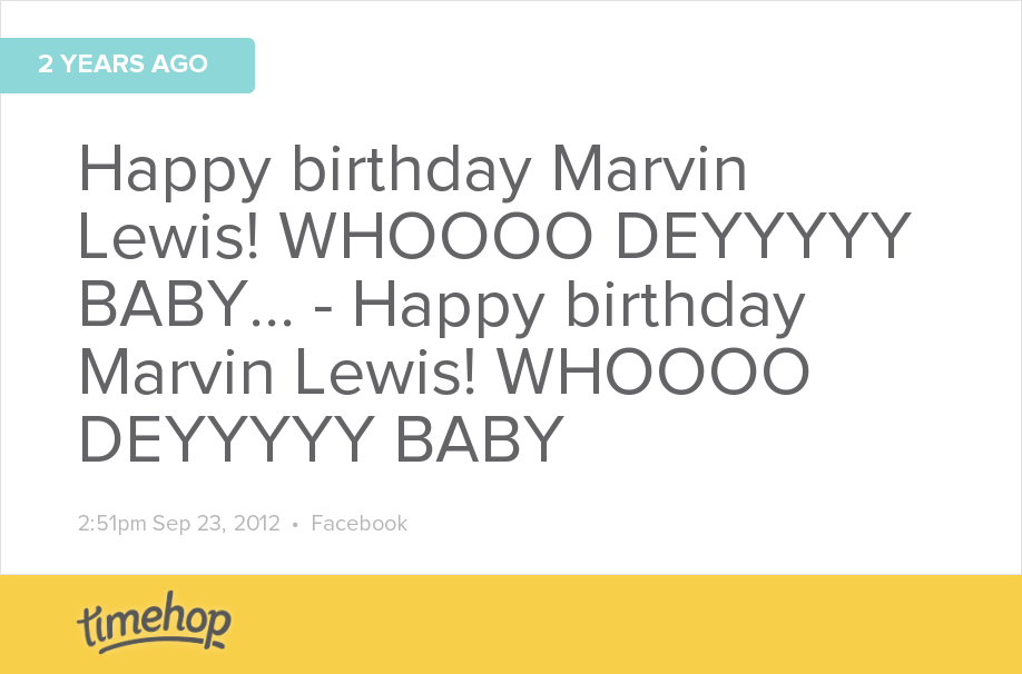Happy Birthday Marvin Lewis!  