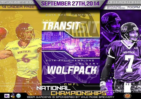 calgarywolfpack's tweet photo. Only 4 more days until the Pack play for the National Championship vs.the  @MTLTransit in Calgary! #drive4five http://t.co/kejl57lzLJ