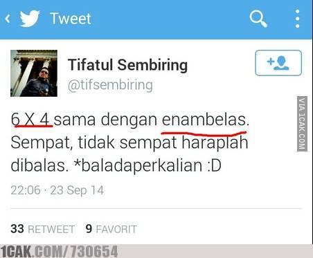 onecak's tweet photo. Saat bikin pantun berirama, tapi gak seirama dengan kalkulator.. ;))
http://t.co/kRvkIU5luT http://t.co/pv4cyEOGbw