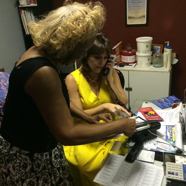 Mae Judge salon owner with @Annette_Taddeo #charliecrist #hairsalon #EastTampa