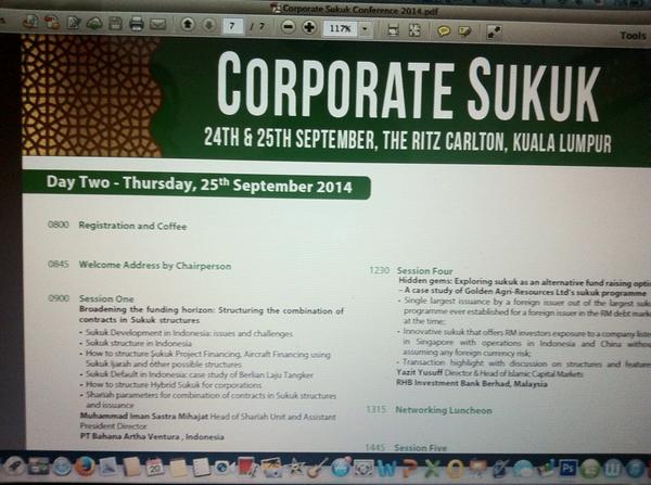 Leaving for Kuala Lumpur memenuhi undangan Malaysia untuk menjadi pembicara di Sukuk Corporate Conference Dunia