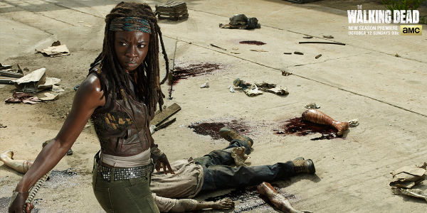 WalkingDead_AMC's tweet photo. Stay out of Michonne’s way on October 12. #TWD http://t.co/aoFEm3NTL4