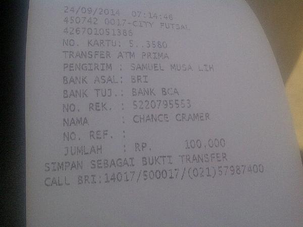 ml_samuel's tweet photo. @chance_cramer udh gw transfer broo... http://t.co/hvPgnkglp9