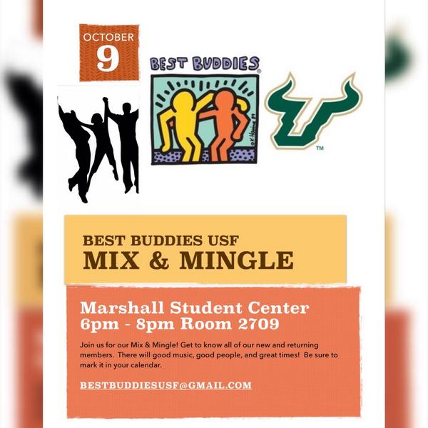 bestbuddiesusf's tweet photo. Who's coming to our mix &amp; mingle?! 🙋🙋🙋🙋🙋 http://t.co/YP8qBt9S70