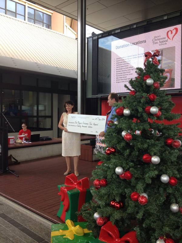 Our COO Will, has just handed over a cheque for $20K to kick-start this year's Mayor's Christmas Tree Appeal.