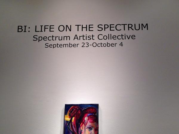 BiDotOrg's tweet photo. Bi Arts Fest Exhibit: Life on the Spectrum @LALGBTCenter featuring @Spectrumartists #BiDay #BiWeek #BiArt #biculture http://t.co/u5sDn899Jm