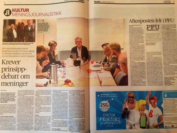 Interessant øvelse det å gjøre journalistikk på seg selv