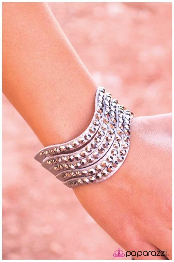 Ruby005's tweet image. &quot;Born to Sparkle&quot; 5 bands of leather w/hematite rhinestone! $5. holidays, xmas stuffers, gifts paparazziaccessories.com/27336