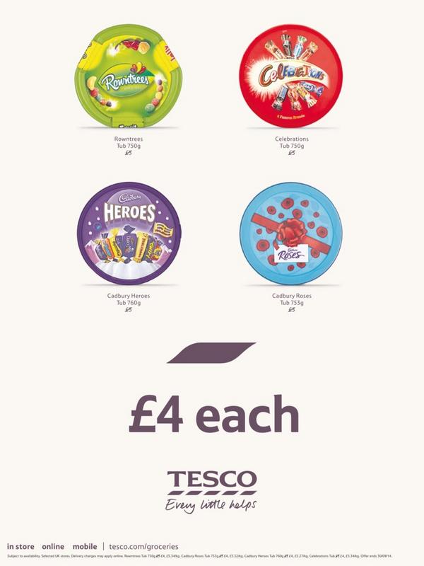 Christmas TUBS of Chocolates &amp; Sweets now only £4 #christmascountdown #Tesco #yam