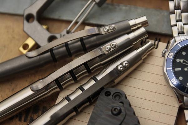 TuffWriter's tweet photo. Grade 5 titanium pens with titanium clips. Sexy, right?! #Tuffwriter #Titanium #TitaniumStrong #tacticalpen http://t.co/twcYrLouzw