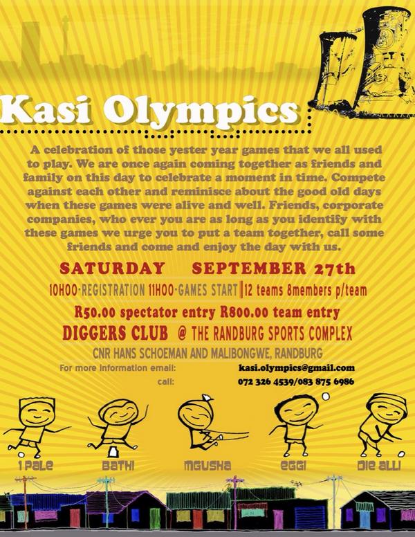 Follow <a href="/KasiOlympics/">Kasi Olympics</a> for info