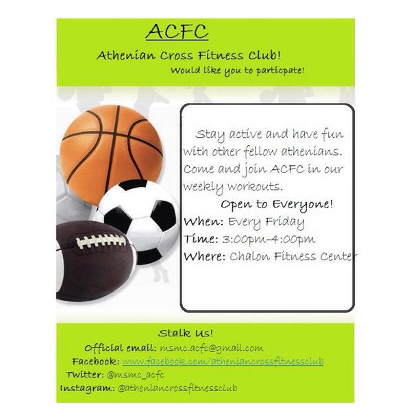 MSMC_ACFC's tweet photo. Spread the word!! 💬 #proudathenian #MSMCWomen #MSMCLife #stayactive http://t.co/GNGjOjKxcT