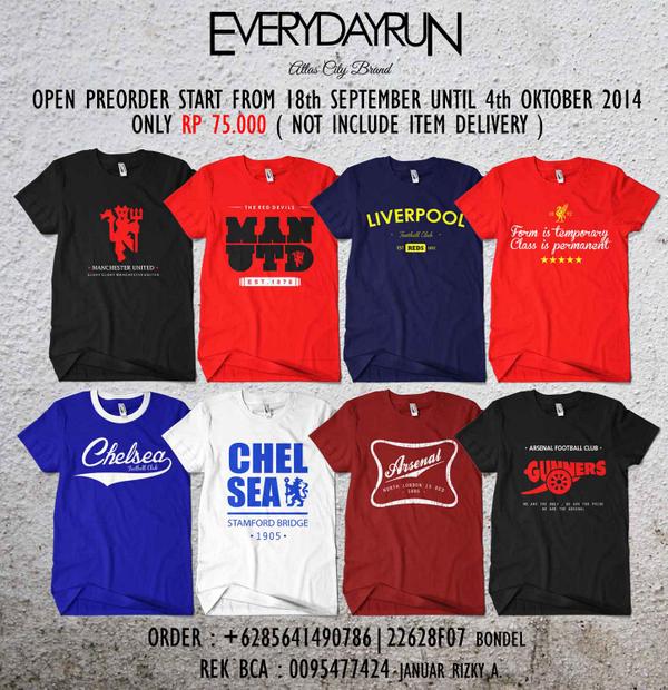 EVERYDAY_RUN's tweet photo. Bantu RT min :) @JokesSepakbola PO T-Shirt Football Club only 75.000 . Order: 085641490786 / 22628F07 http://t.co/xYHcllJf7M