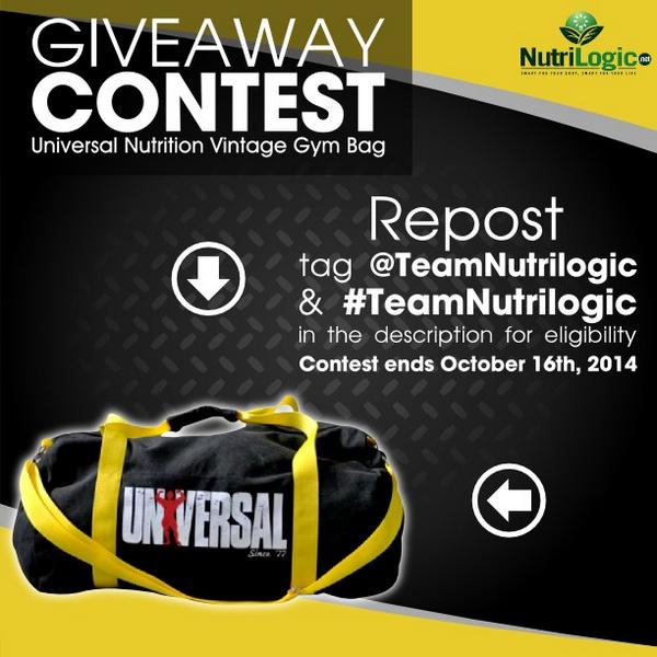 TeamNutriLogic's tweet photo. FREE GYM BAG!  Check out the pic for details!  #bodybuilding #fitness #fitfam http://t.co/84GDxbwbqR