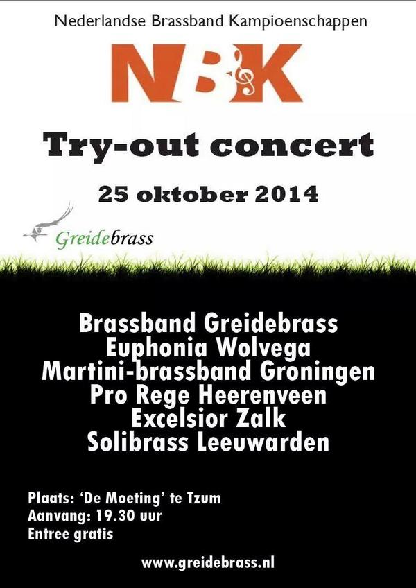 Nationals Try out concert on the 25th of october.