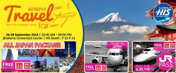 Weekend ini mau kemana travel mates? yuk dtng ke Kompas TF &amp; dptkan harga promo Ticket dan tour menarik di booth HIS