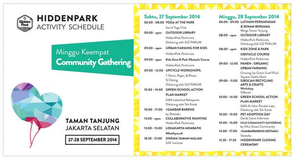 Sambil istirahat makan siang, sambil intip jadwal kegiatan #HiddenPark minggu ini yuk. Minggu terakhir nih guys :))