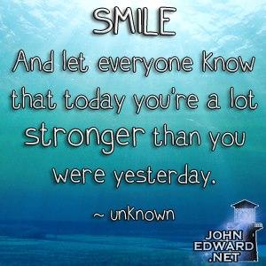 psychicmediumje's tweet photo. Each time you smile you tell the world you are ok and stronger in that moment then the moment before. http://t.co/CeMPS4ScyL