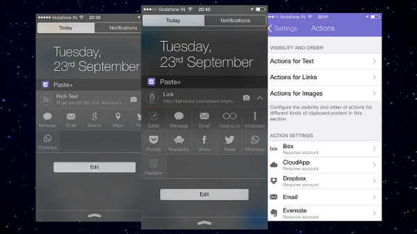 lifehacker's tweet photo. Get quick actions for clipboard content with the Paste+ widget for iOS 8: http://t.co/LHbYaOcO6H http://t.co/0idFi5JaRq