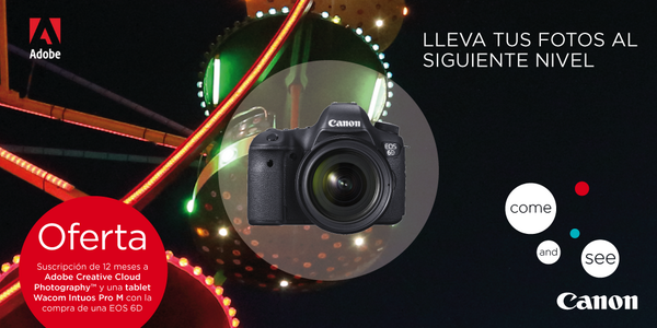 CanonEspana's tweet photo. Con tu Canon #EOS6D Llévate una #TabletWacom y un año al plan Adobe @CreativeCloud Photography http://t.co/aFnMBIhQWm http://t.co/hS9t3Xzkbb