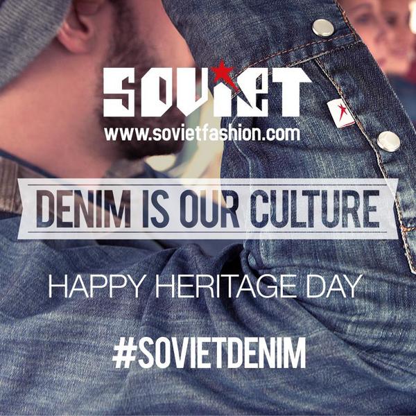 Azukifinity's tweet photo. @Simonn4 Tweet #SovietDenim tag a friend &amp; both of you could win 1of24 denims this #HeritageDay Ts&amp;Cs apply http://t.co/UfiYVhThs7