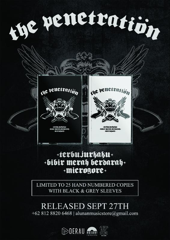 3-Way Split Tapes dari <a href="/TRBJRKXKX/">TerbujukRayu</a> <a href="/merahberdarah/">Bibir Merah Berdarah</a> <a href="/microgore/">Microgore</a> ini bisa dipesan mulai tanggal 27 September besok!