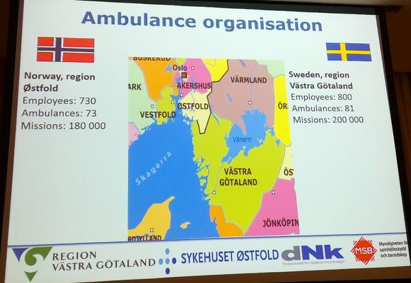 Christian fra Sverige og Fredrik fra Norge forklarer om løsninger for samband over riksgrensen på møte i Bryssel.