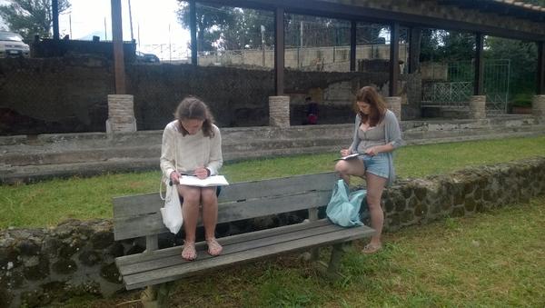 Sketching Stabiae, #illustrationcamp at work in Villa San Marco <a href="/SteveSimpson/">Steve Simpson</a> <a href="/lakproject/">CEDRA</a>
