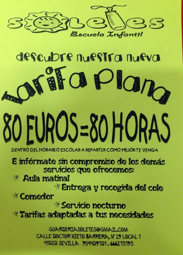 BeaSoletes's tweet photo. Escuela Infantil Soletes GRAN OFERTA Y AMPLIA GAMA DE SERVICIOS ADAPTADOS A TUS NECESIDADES! http://t.co/pQ8SPDDedr