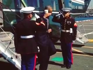 NBCNews's tweet photo. A backlash is brewing over President Obama's coffee cup salute http://t.co/TslwS9VmJb http://t.co/xiqjCXtMSu