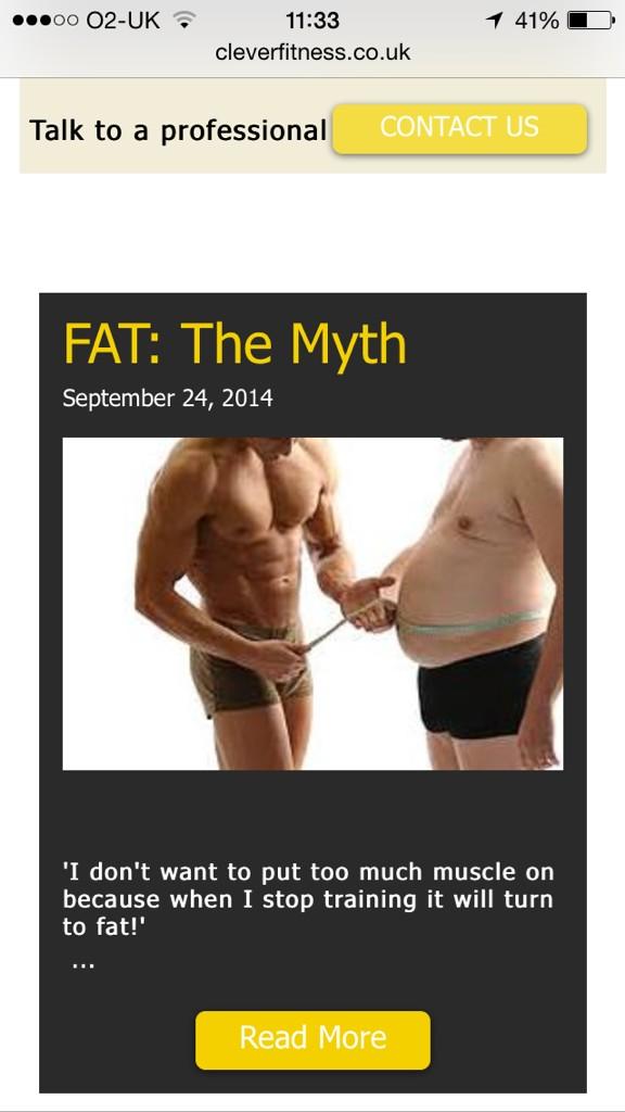 Check out our new blog post on fat and muscle! And the myth that one can turn into the other!