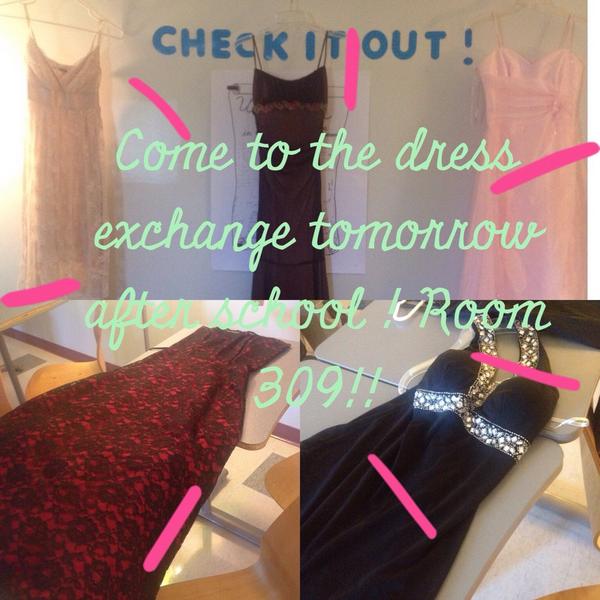 The dress and tie exchange is today after school in room 309!!!