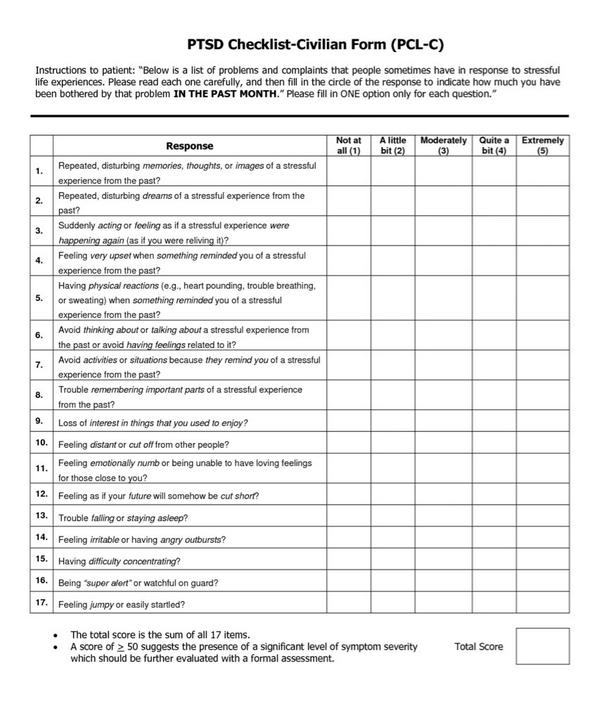 The Trauma Screening Questionnaire Ptsd