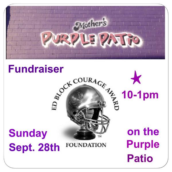 Mothersgrille's tweet image. Join us &amp;amp; @EdBlock this Sunday on the #PurplePatio for a fundraiser for abused children. We want to make a difference