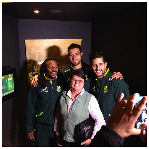 BlitzBokke's tweet photo. @AfrikaCecil @chrisdry7 @Dippenaar showing visitors around #SpringbokMuseum @VandAWaterfront
Pic: @HorneFrankie http://t.co/TZYnePOR6V