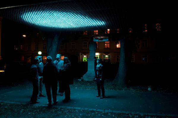 ISEA_2014's tweet image. @andrearedi @ivanredi &amp;amp; Hubert Machnik bring a Responsive Public Space to #ISEA2014 that explores human interactions.