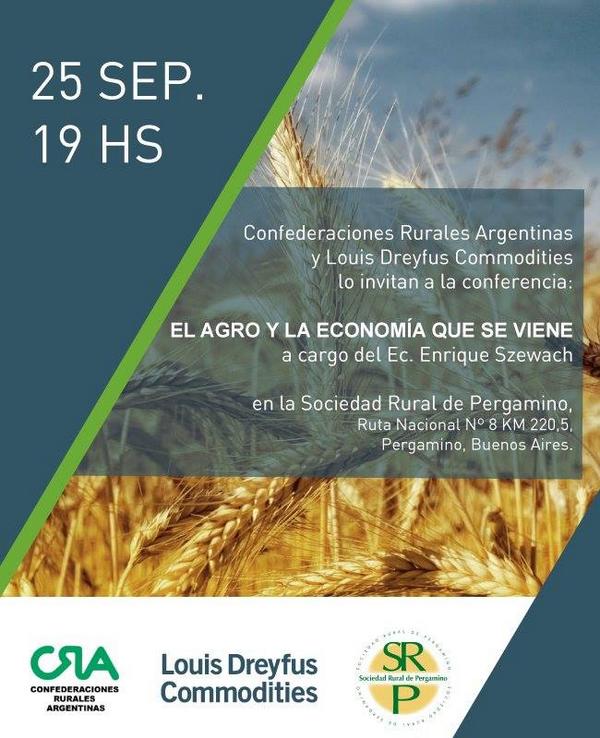 Mañana: "El #Agro y la #Economía que se viene", disertará <a href="/eszewa/">Enrique Szewach</a>. Cc <a href="/RCachanosky/">Roberto Cachanosky</a> <a href="/ideasyeconomia/">Ideas&Economia</a> @AteneosCRArg