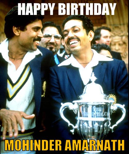 Match-winning spells in 1983 WC semi-final & final, and Man of the series. Happy birthday Mohinder Amarnath! 