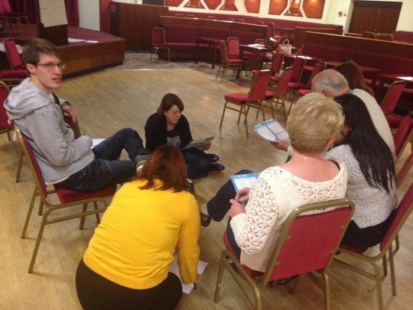 Rushton12345's tweet photo. Team preparing there teach back on our core values, collaboration http://t.co/YEVx6al4r3
