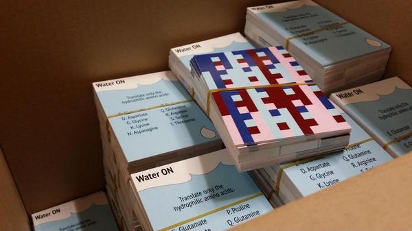 After 2.5 years of development, here's the first print run of the amino acid card game! github.com/bitmask/amino-…