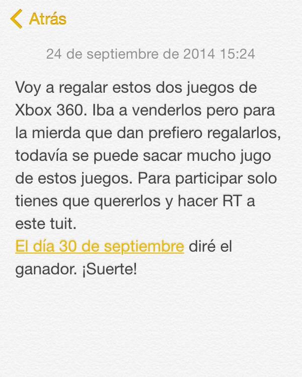 Regalo estos dos juegos. #TuitSerio