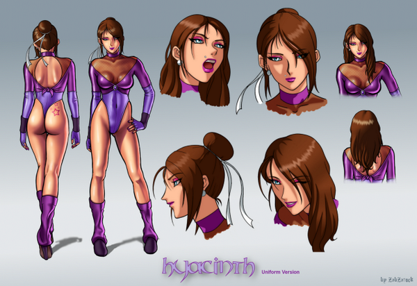 ZabZarock's tweet image. Here's the 1st design of Hyacinth, my first original character.